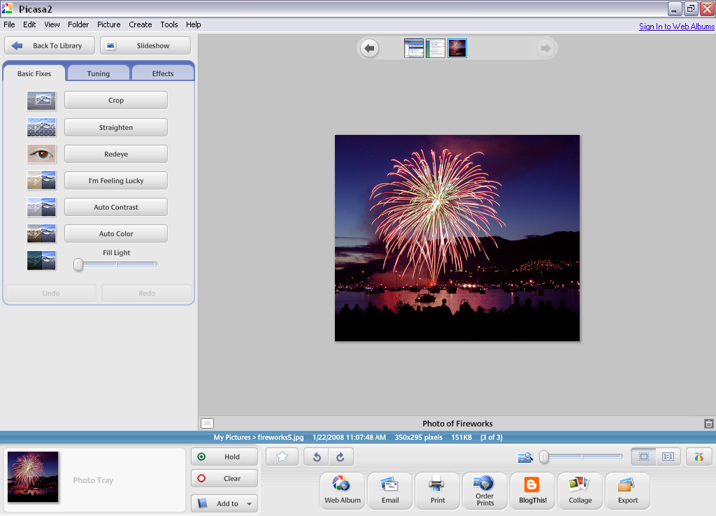 Picasa Desktop Software