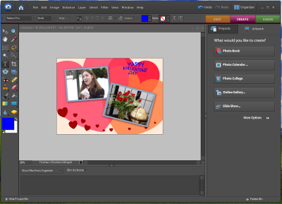 Adobe Photoshop Elements 6 St. Valentine's Greeting Card