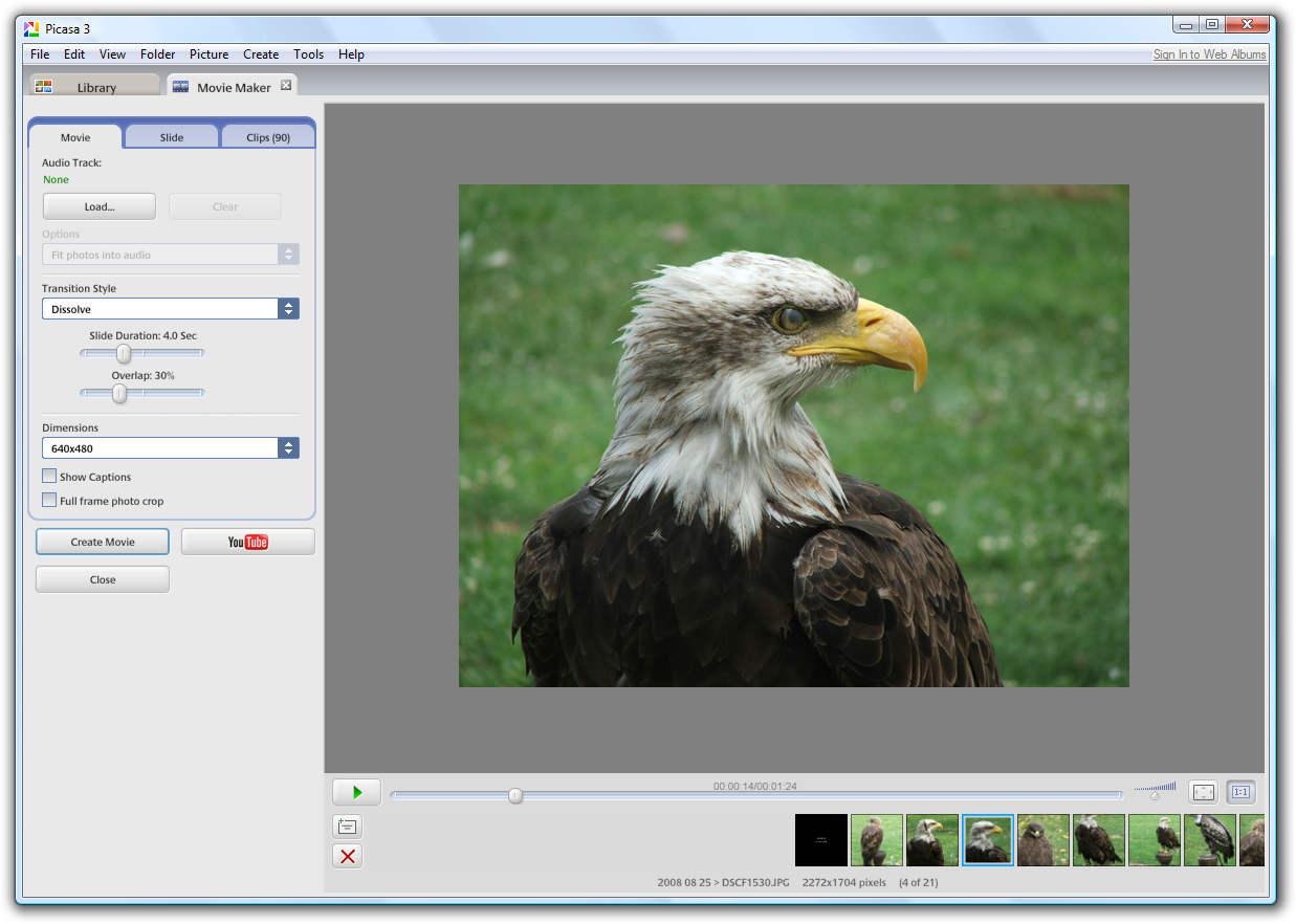 change a picasa photo viewer to png