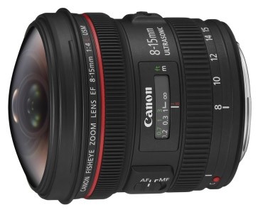 Canon EF 8-15mm f/4L fisheye lens