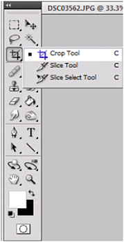 Adobe Photoshop toolbar